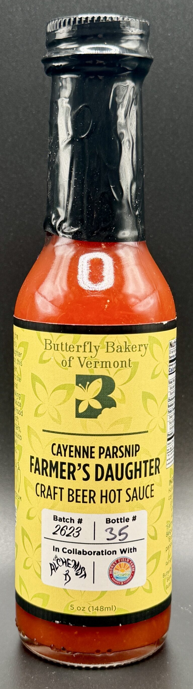 Butterfly Bakery of Vermont – Cayenne Parsnip Farmer’s Daughter Craft Beer Hot Sauce
